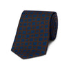 Brown and blue authentic madder silk tie