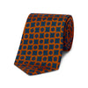 Rust authentic madder silk tie with coffer design