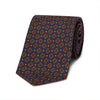 Navy silk hopsack tie with diamond design 