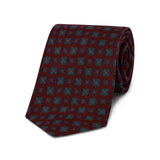 Burgundy coffer pattern wool tie