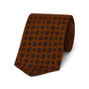 Coffer pattern wool tie in rust orange