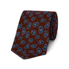 Brown feather paisley motif wool tie