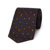 Blue feather paisley motif wool tie