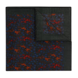 Catch The Hare Wool and Cashmere Pocket Square in Brown