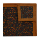 Catch The Hare Wool and Cashmere Pocket Square in Amber