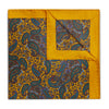 Paisley Meadow Silk Pocket Square in Gold