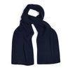 Cashmere ribbed scarf in blackberry blue