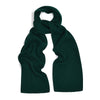 Cashmere ribbed scarf in bottle green