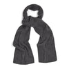 Cashmere ribbed scarf in derby grey