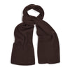 Cashmere ribbed scarf in ebony brown
