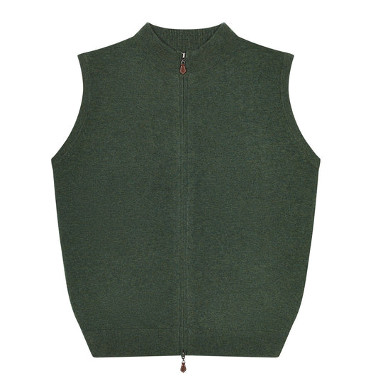 Welbeck Geelong Wool Gilet in Hunter