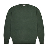 Harley Geelong Wool Crew Neck Jumper in Hunter Green

