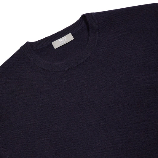 Harley Geelong Wool Crew Neck Jumper in Navy