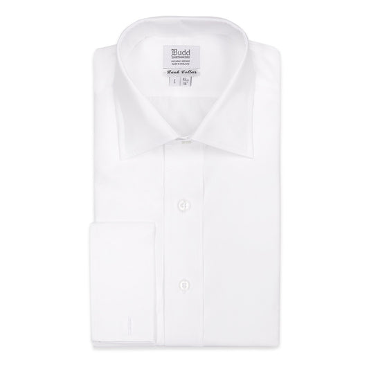 Slim Fit Poplin Double Cuff Shirt in White
