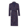 Navy paisley authentic madder silk dressing gown