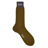Piquet Cotton Short Socks in Olive