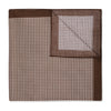 Houndstooth Cotton Lawn Neckerchief in Coffee