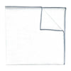 Atrani Coloured Edge Batiste Cotton Pocket Square in Silver