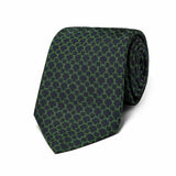 Nautical Knots Jacquard Silk Tie in Navy and Emerald