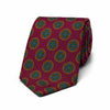 Solis Motif Hopsack Silk Tie in Bordeaux