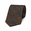 Abstract Paisley Hopsack Silk Tie in Airforce