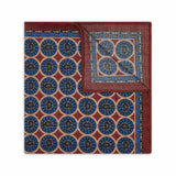 Feather Tablet Silk and Wool Pocket Square in Regency