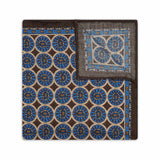 Feather Tablet Silk and Wool Pocket Square in Sable