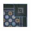 Floral Mosaic Silk Pocket Square in Yew