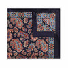 Navy and blue paisley silk madder neckerchief