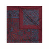 Dark red paisley madder silk neckerchief