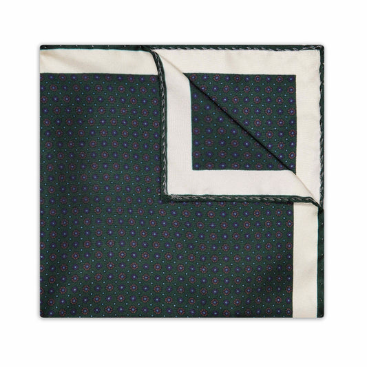 Miniature Floral Silk Pocket Square in Bottle