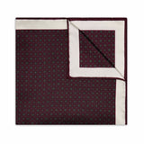 Miniature Floral Silk Pocket Square in Wine