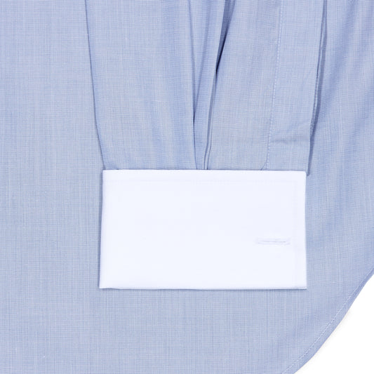 Exclusive Sea Island Cotton Classic Fit Winchester Shirt in Blue End on End