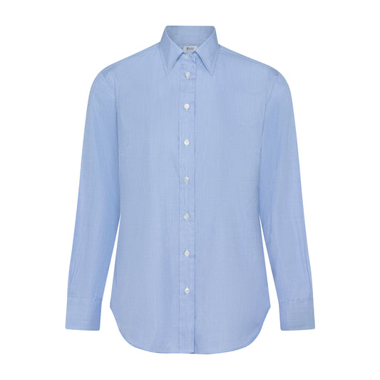 Buddette Exclusive Sea Island Cotton Button Cuff Shirt in Blue