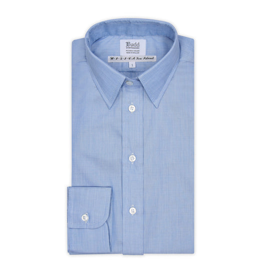 Buddette Exclusive Sea Island Cotton Button Cuff Shirt in Blue