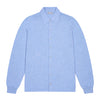 Walton Cotton and Cashmere Fine Knit Long Sleeve Shirt in Capri