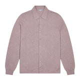 Walton Cotton and Cashmere Fine Knit Long Sleeve Shirt in Sahara