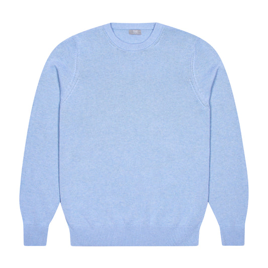 Hayle Cotton Relaxed Knit Crew Neck Jumper in Capri