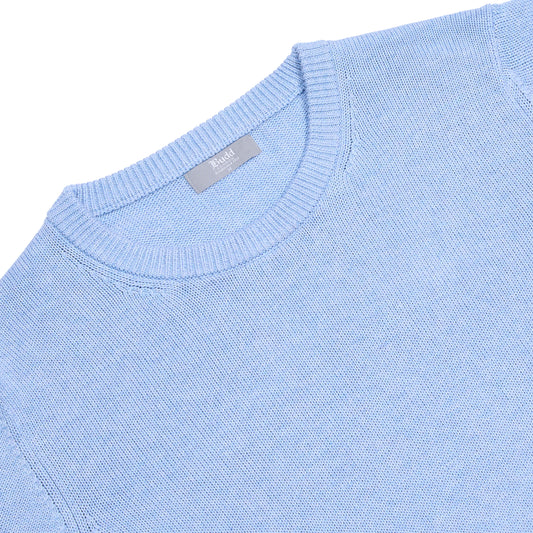 Hayle Cotton Relaxed Knit Crew Neck Jumper in Capri