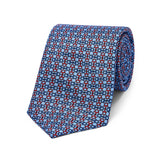 Snaffle Bit Silk Twill Tie in Sky and Red