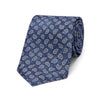 Teardrop Motif Panama Silk Tie in Blue