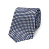 Elegant Geometric Panama Silk Tie in Blue