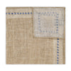 Mosaic Border Linen Pocket Square in Natural