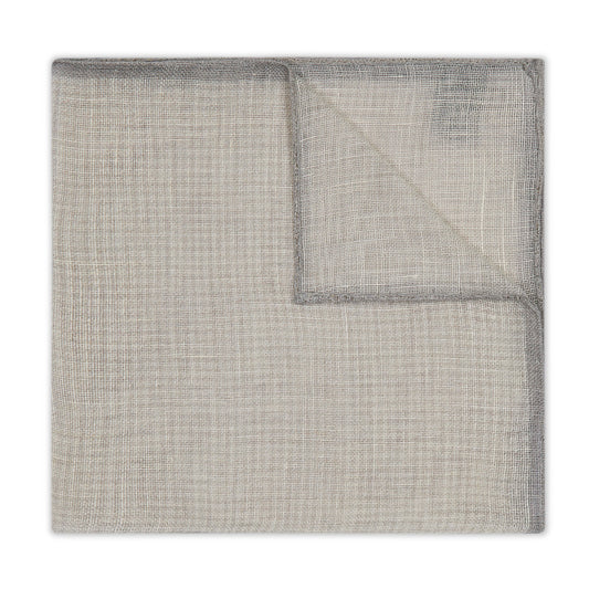 Puppytooth Linen Pocket Square in Natural