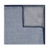 Puppytooth Linen Pocket Square in Navy