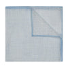 Puppytooth Linen Pocket Square in Sky Blue