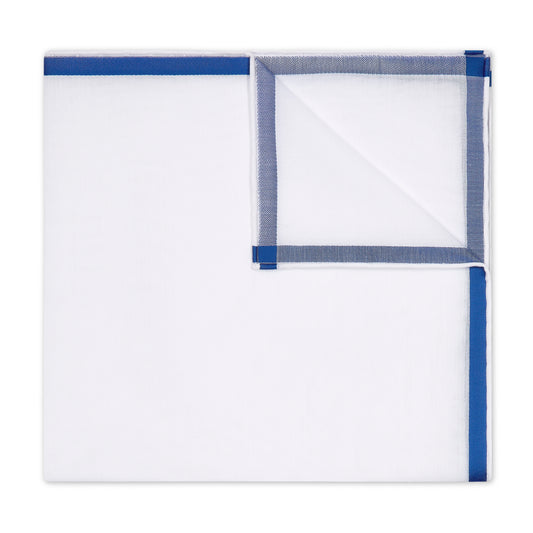 Amalfi Batiste Cotton Pocket Square in Royal Blue