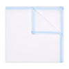 Amalfi Batiste Cotton Pocket Square in Sky Blue
