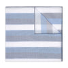 Ravello Stripe Batiste Cotton Handkerchief in Blue