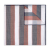 Ravello Stripe Batiste Cotton Handkerchief in Orange